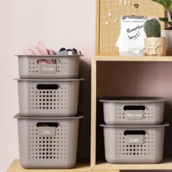 2 Pack Smartstore Wardrobe Basket Tag - Taupe -Curver Shop 12822346 1754833173998242