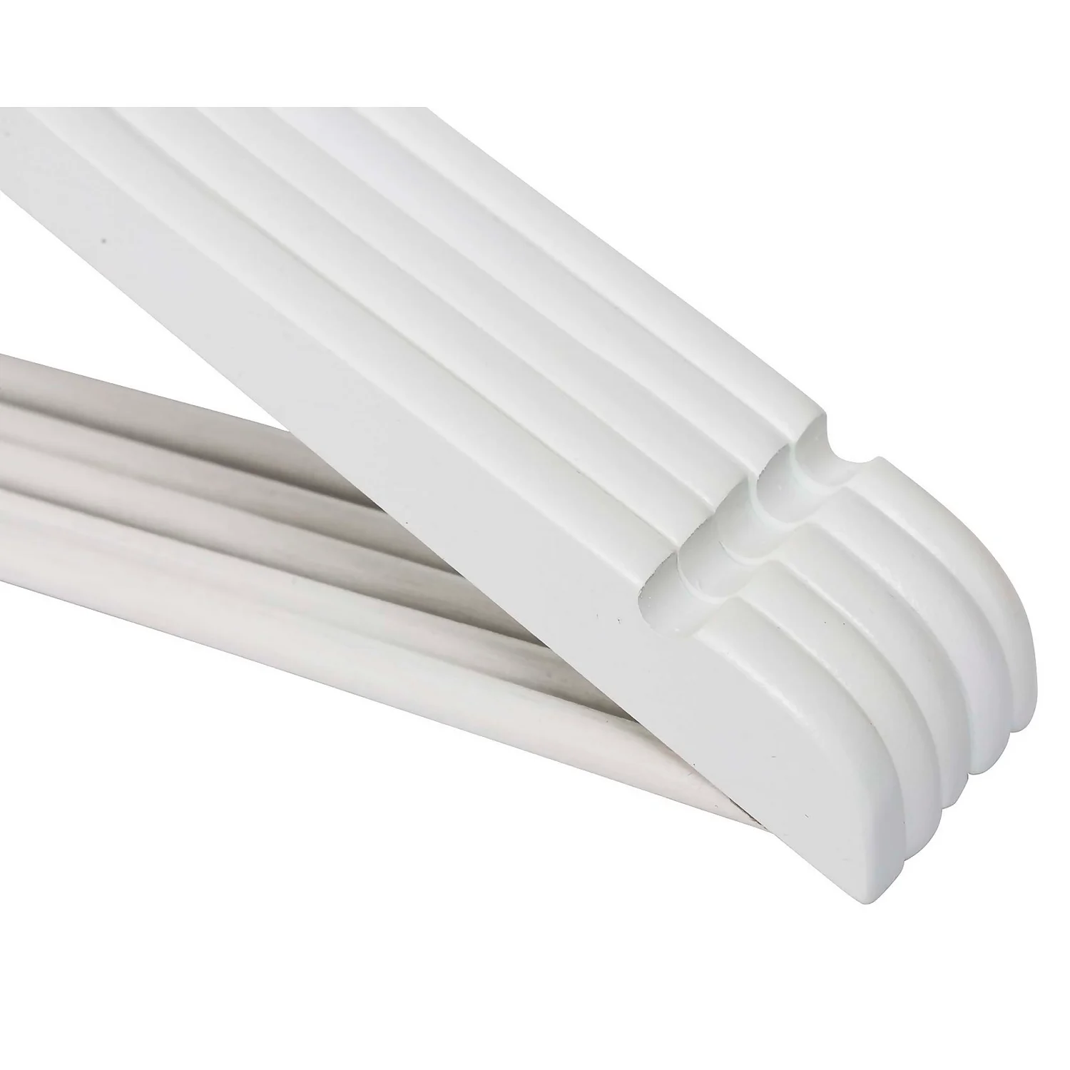 White Wooden Hangers - 8 Pack 5 White Wooden Hangers - 8 Pack - Image 5