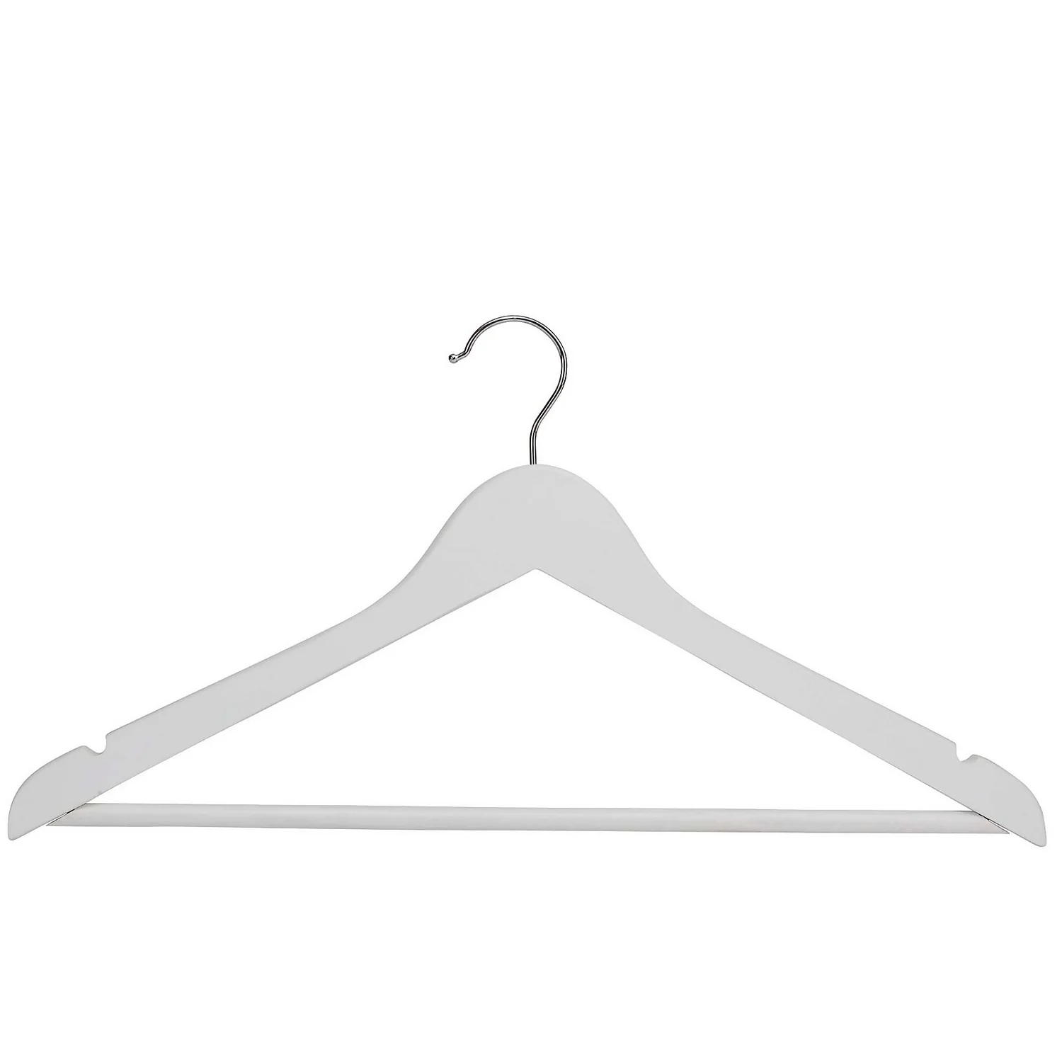 White Wooden Hangers - 8 Pack 6 White Wooden Hangers - 8 Pack - Image 6