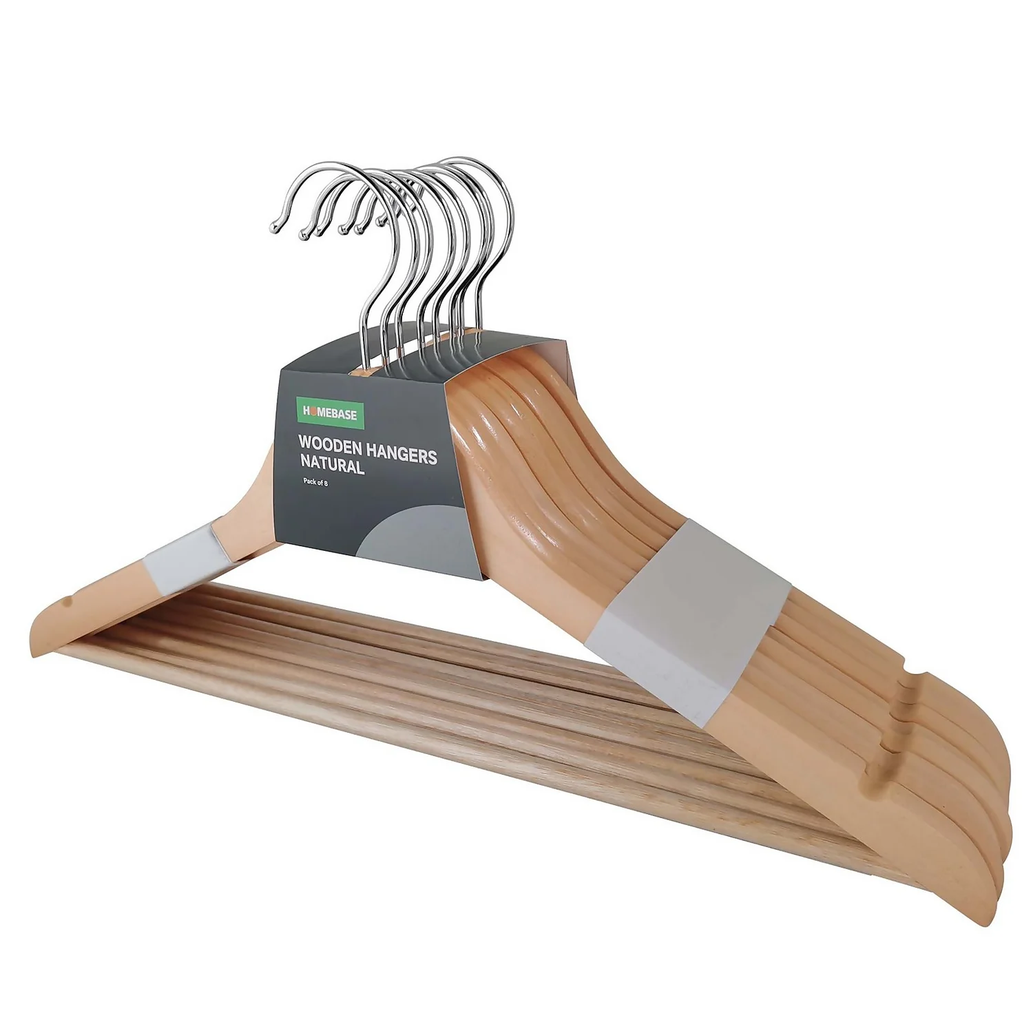 Wooden Clothes Hangers - 8 Pack 1 Wooden Clothes Hangers - 8 Pack