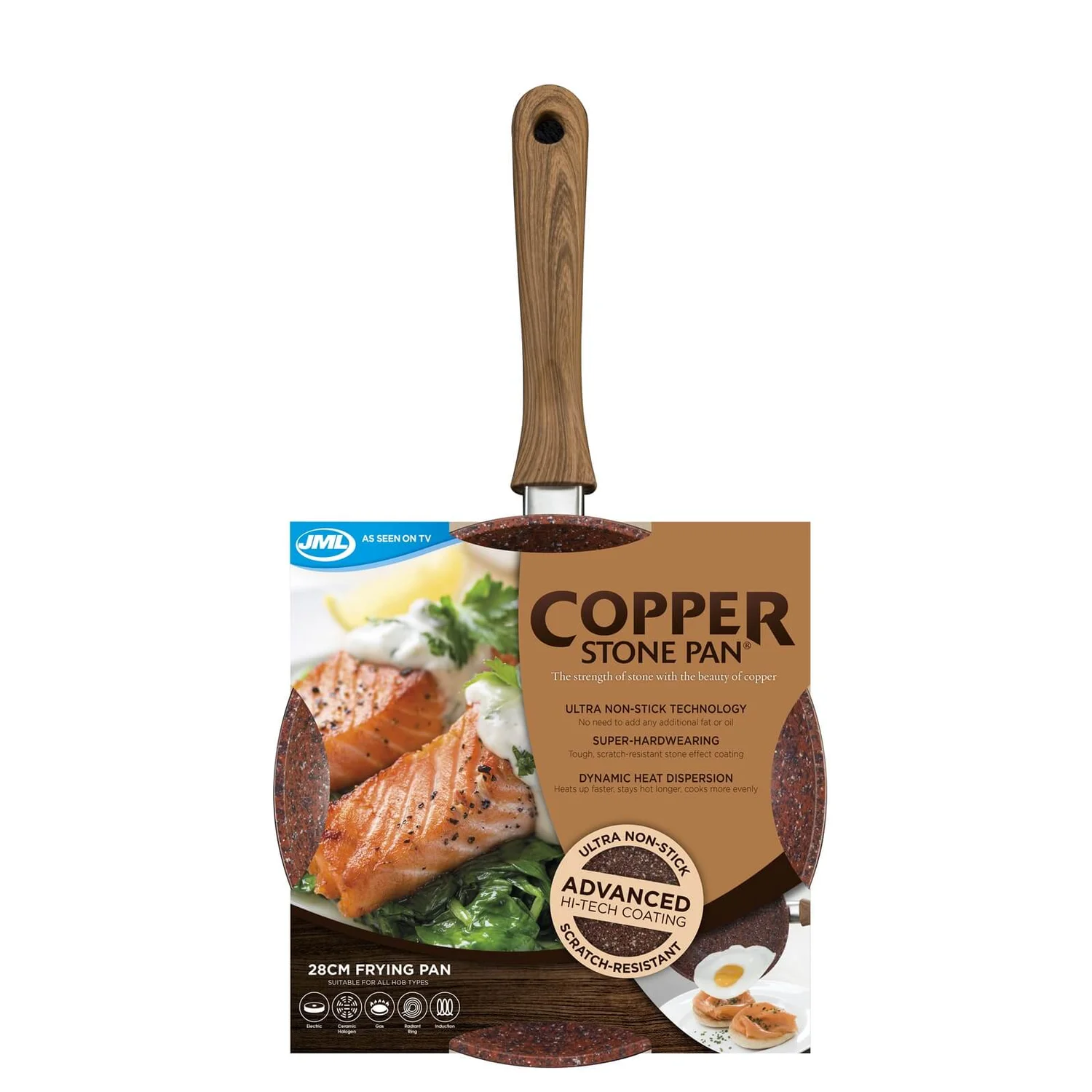 JML Copper Stone Pan - 28cm 1 JML Copper Stone Pan - 28cm