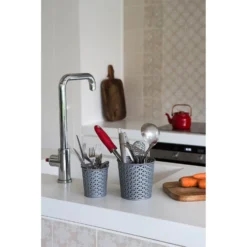 Curver My Style Large 1.6L Round Plastic Storage Organiser - Grey -Curver Shop 12823035 5554833228197865