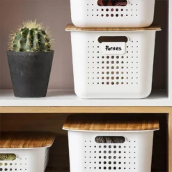 Smartstore Wardrobe Basket Bamboo Lid -Curver Shop 12826435 1394833172431993