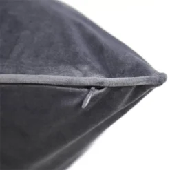None Large Plain Velvet Cushion - Dark Grey - 58x58cm -Curver Shop 12827085 1924832957952324