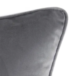 None Large Plain Velvet Cushion - Light Grey - 58x58cm 7 None Large Plain Velvet Cushion - Light Grey - 58x58cm -Curver Shop 12827086 8684832958770097