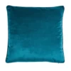 None Large Plain Velvet Cushion - Teal - 58x58cm