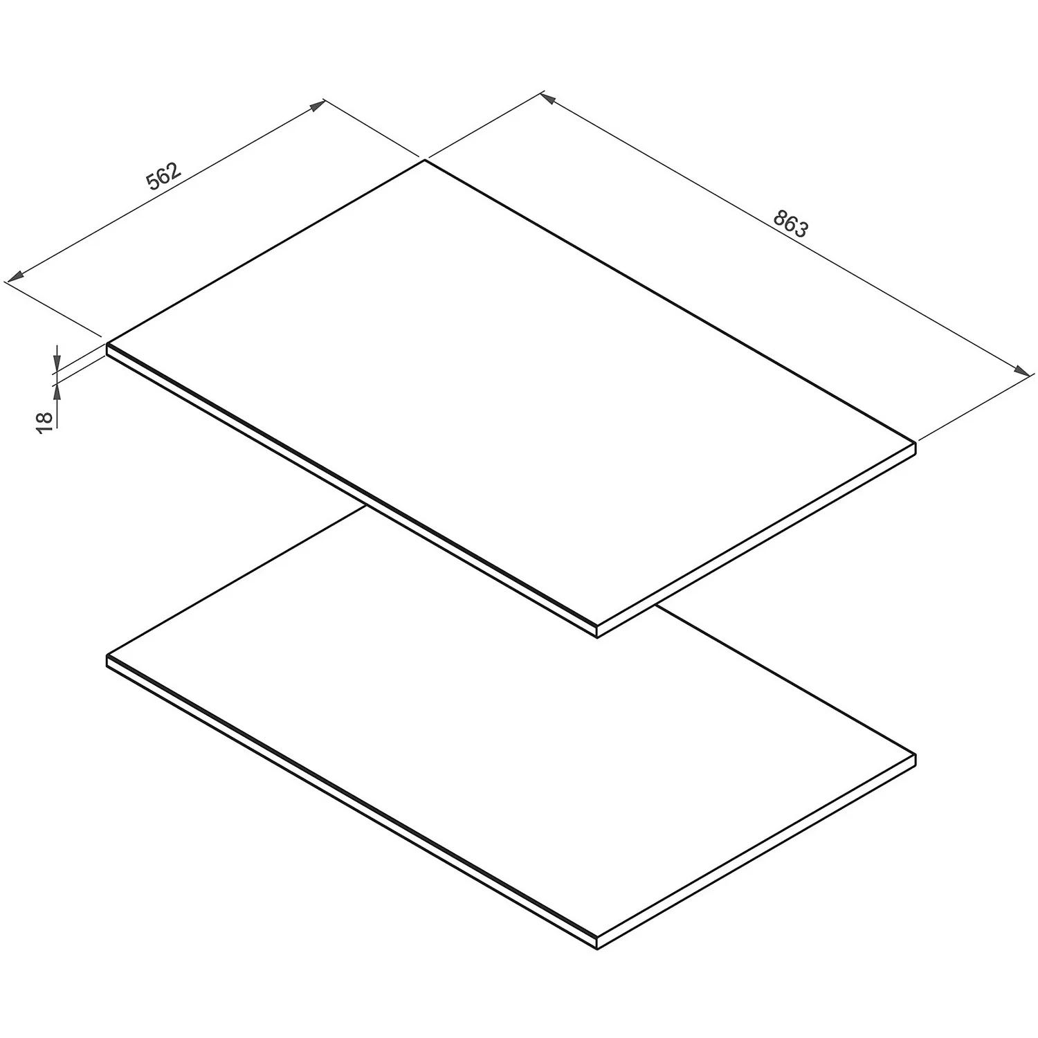 House Beautiful Fitted Bedroom Double Wardrobe Shelf - Grey X 2 2 House Beautiful Fitted Bedroom Double Wardrobe Shelf - Grey X 2 - Image 2