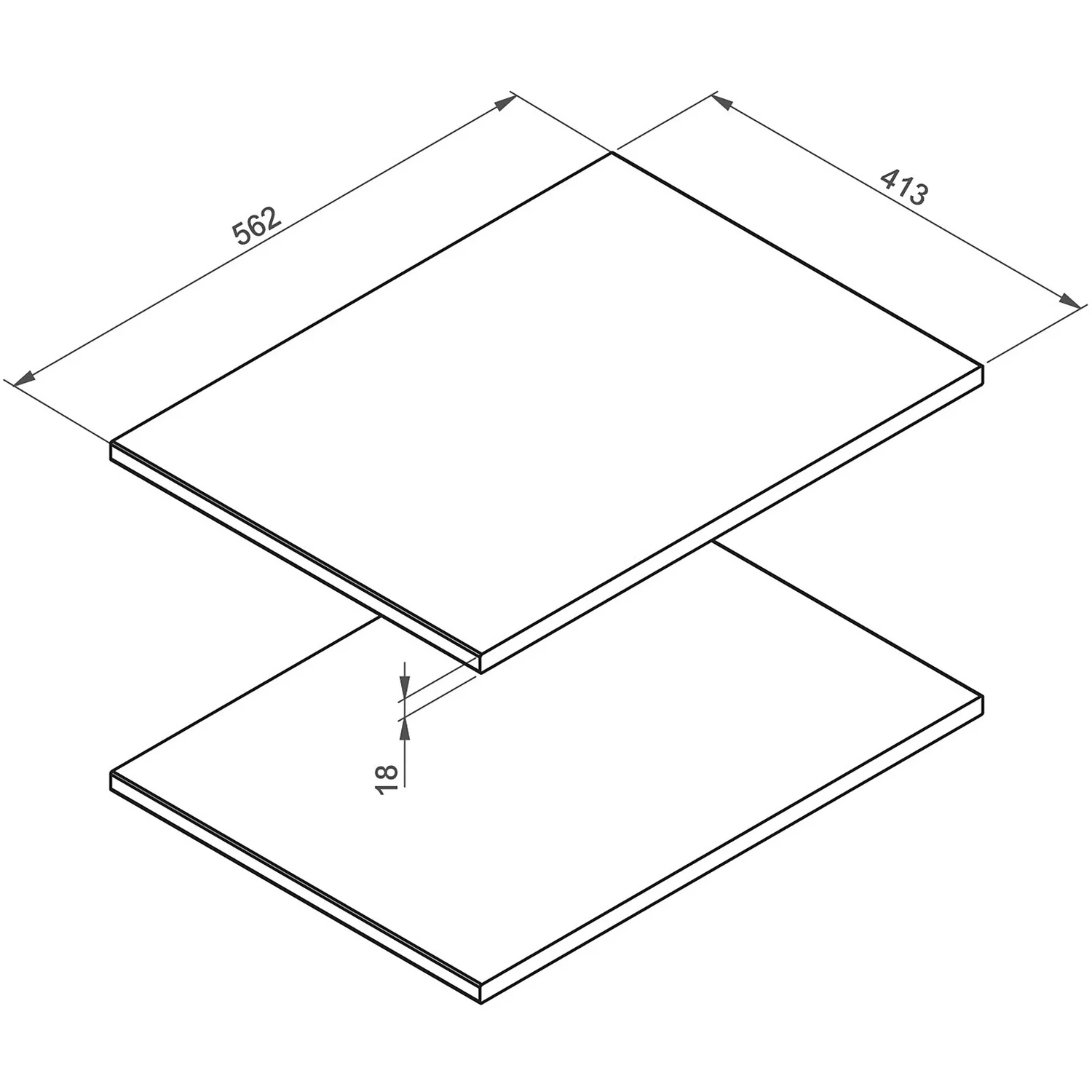 House Beautiful Fitted Bedroom Single Wardrobe Shelf - White X 2 2 House Beautiful Fitted Bedroom Single Wardrobe Shelf - White X 2 - Image 2