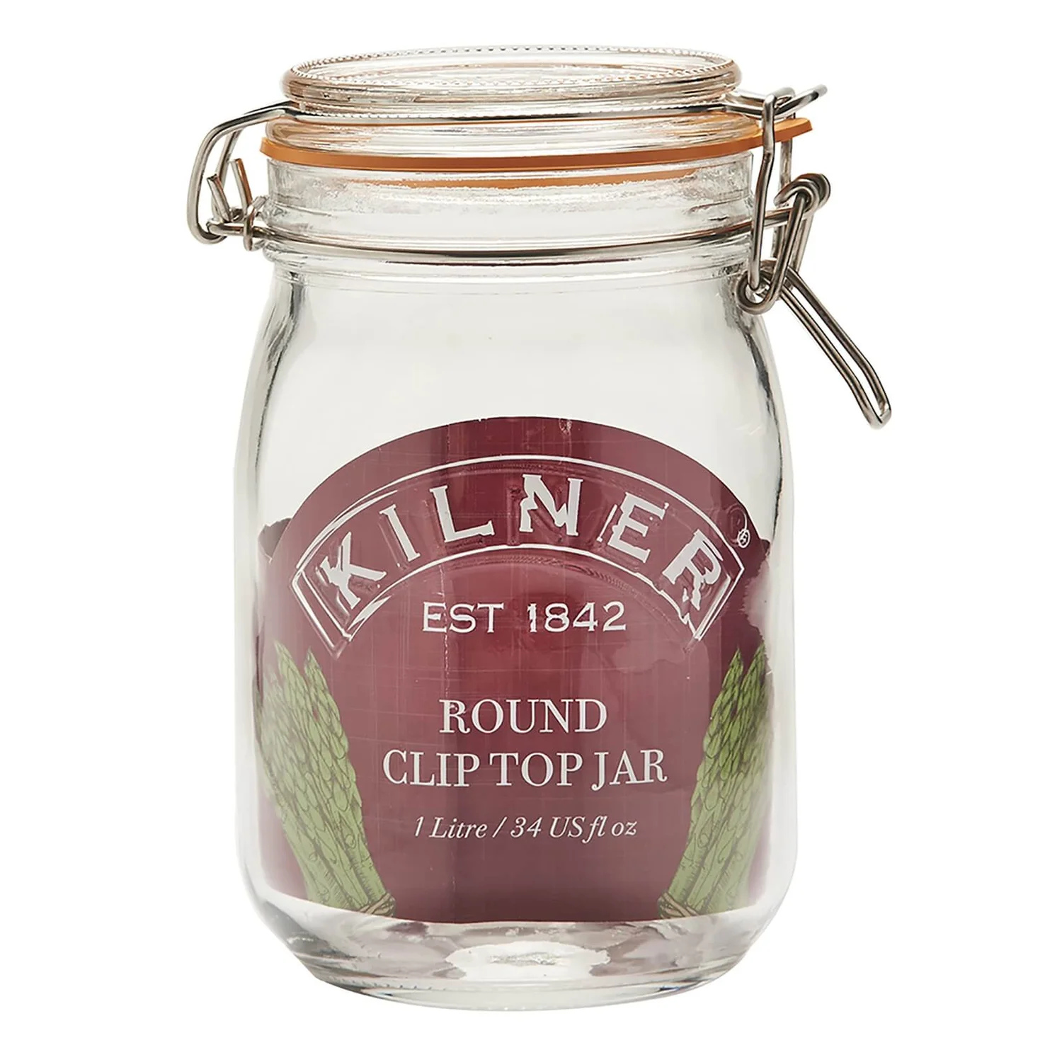 Kilner Clip Top Round Jar - 1L 2 Kilner Clip Top Round Jar - 1L - Image 2
