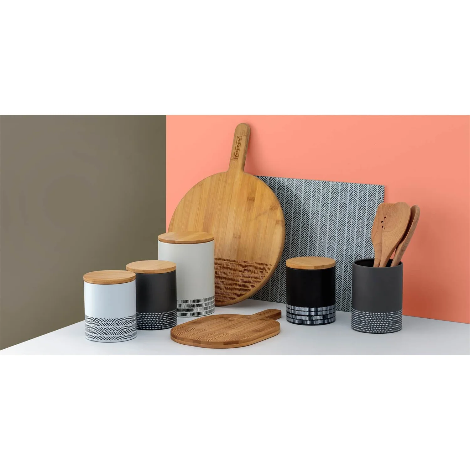 Typhoon White Monochrome Storage Canister - Large 3 Typhoon White Monochrome Storage Canister - Large - Image 3