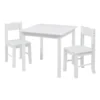 None Wooden Table And Chair Set - White