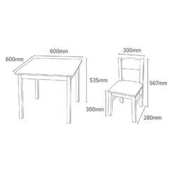 None Wooden Table And Chair Set - White -Curver Shop 12834469 9924833169176186