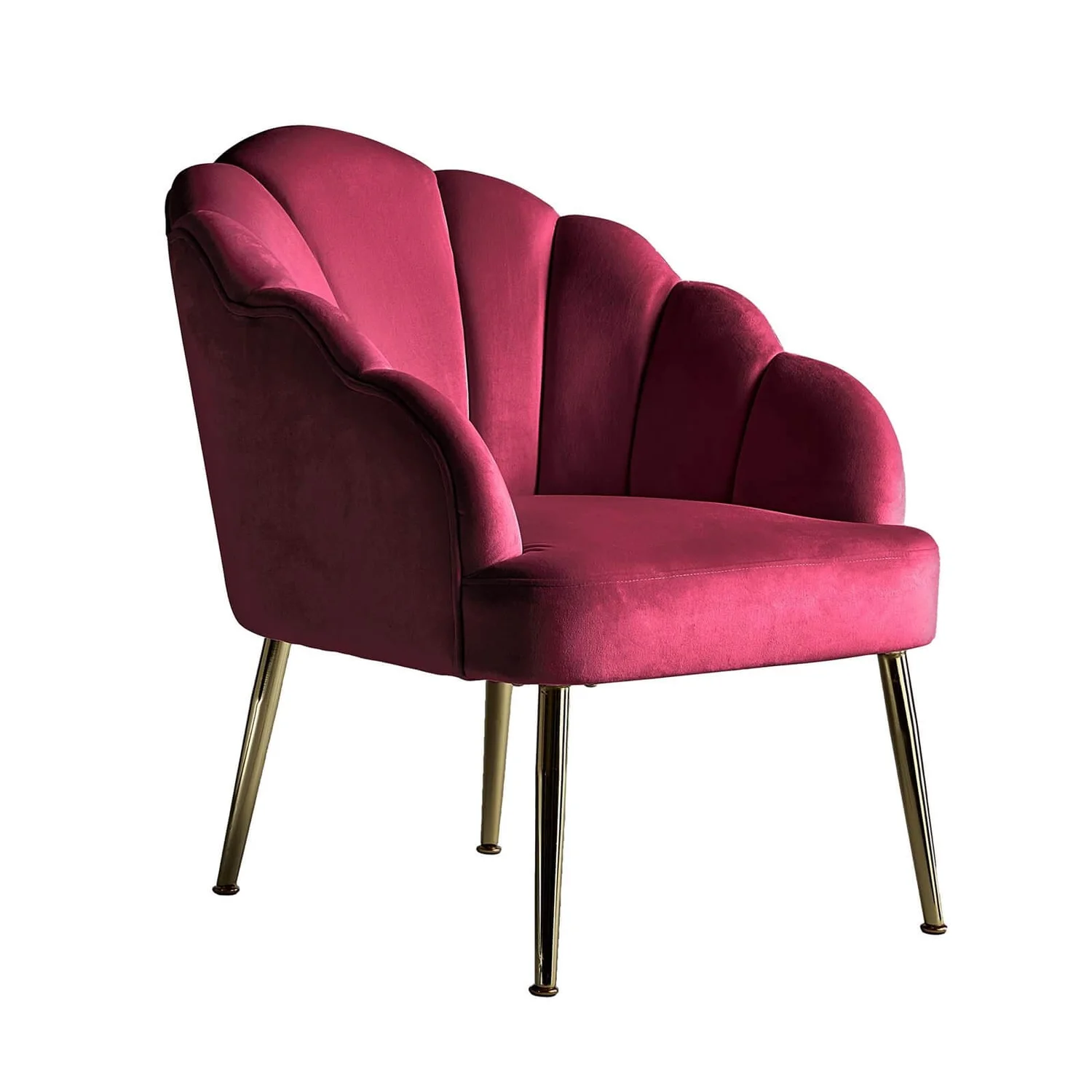 Sophia Scallop Occasional Chair - Cerise 1 Sophia Scallop Occasional Chair - Cerise