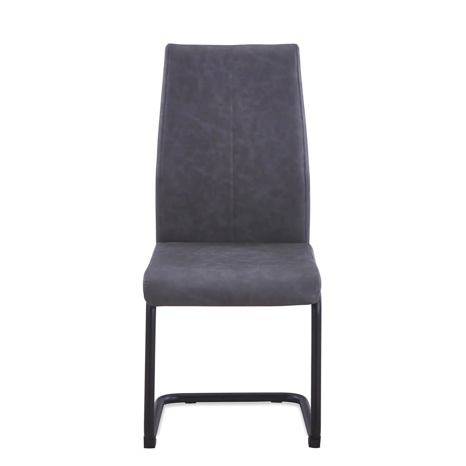 Skelby Cantilever Dining Chairs - Set Of 2 - Grey 4 Skelby Cantilever Dining Chairs - Set Of 2 - Grey - Image 4