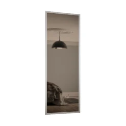 Ellipse Sliding Wardrobe Door 1 Panel Bronze Mirror With Aluminium Frame (W)610mm