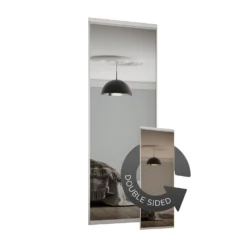 Duo Sliding Wardrobe Door Bronze Mirror / Silver Mirror With Aluminium Frame (W)610mm
