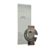 Duo Sliding Wardrobe Door Bronze Mirror /Arctic White Glass With Aluminium Frame (W)762mm