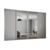 Shaker 4 Door Sliding Wardrobe Kit Cashmere Panel / Mirror (W)2290 X (H)2260mm