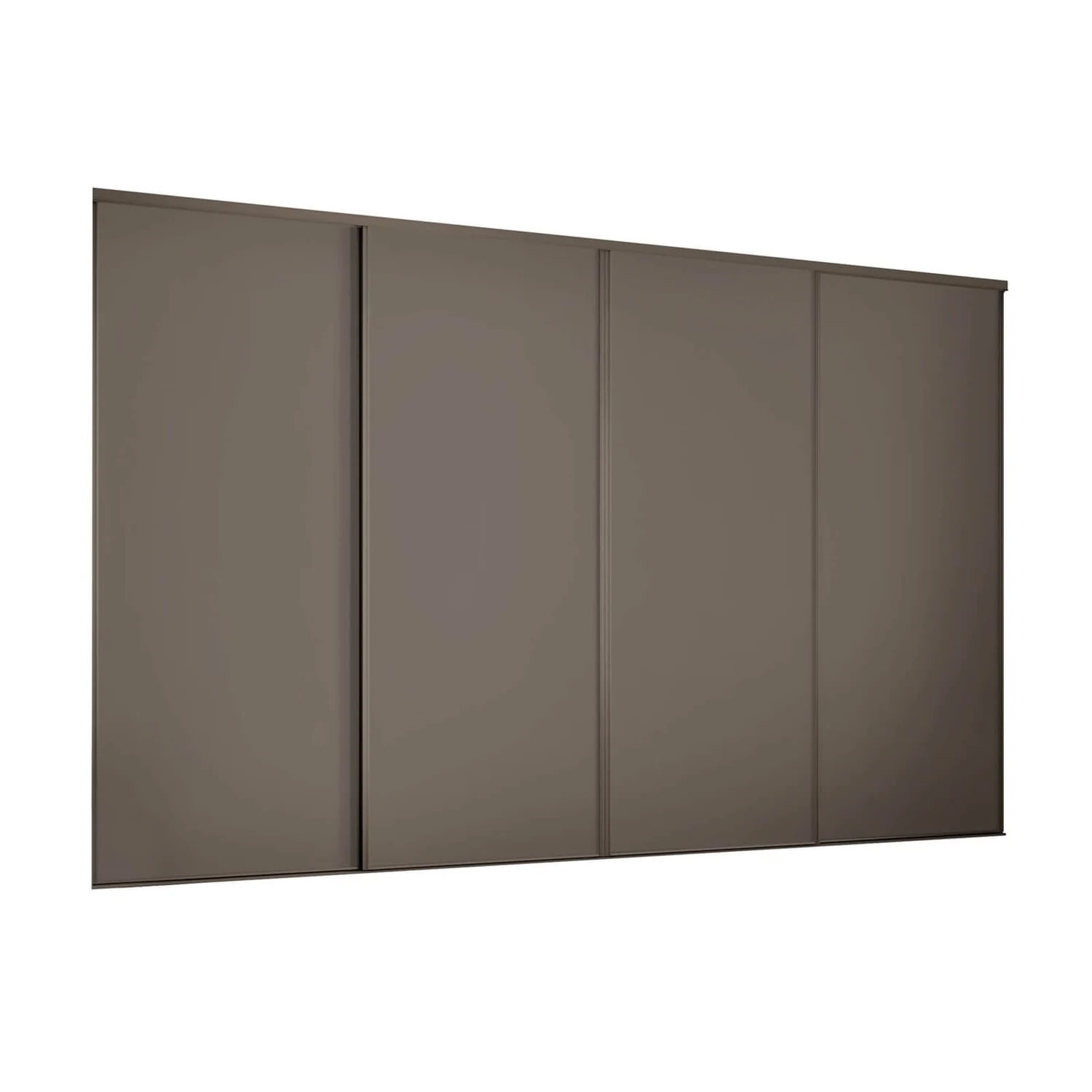 Classic 4 Door Sliding Wardrobe Kit Stone Grey Panel (W)2370 X (H)2260mm 1 Classic 4 Door Sliding Wardrobe Kit Stone Grey Panel (W)2370 X (H)2260mm