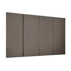 Classic 4 Door Sliding Wardrobe Kit Stone Grey Panel (W)2978 X (H)2260mm