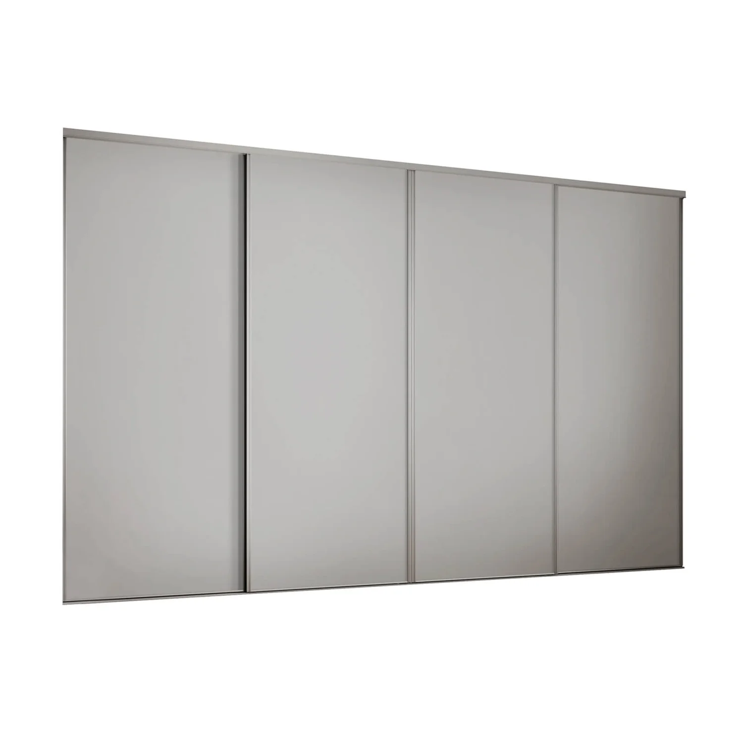 Classic 4 Door Sliding Wardrobe Kit Dove Grey Panel (W)2370 X (H)2260mm 1 Classic 4 Door Sliding Wardrobe Kit Dove Grey Panel (W)2370 X (H)2260mm