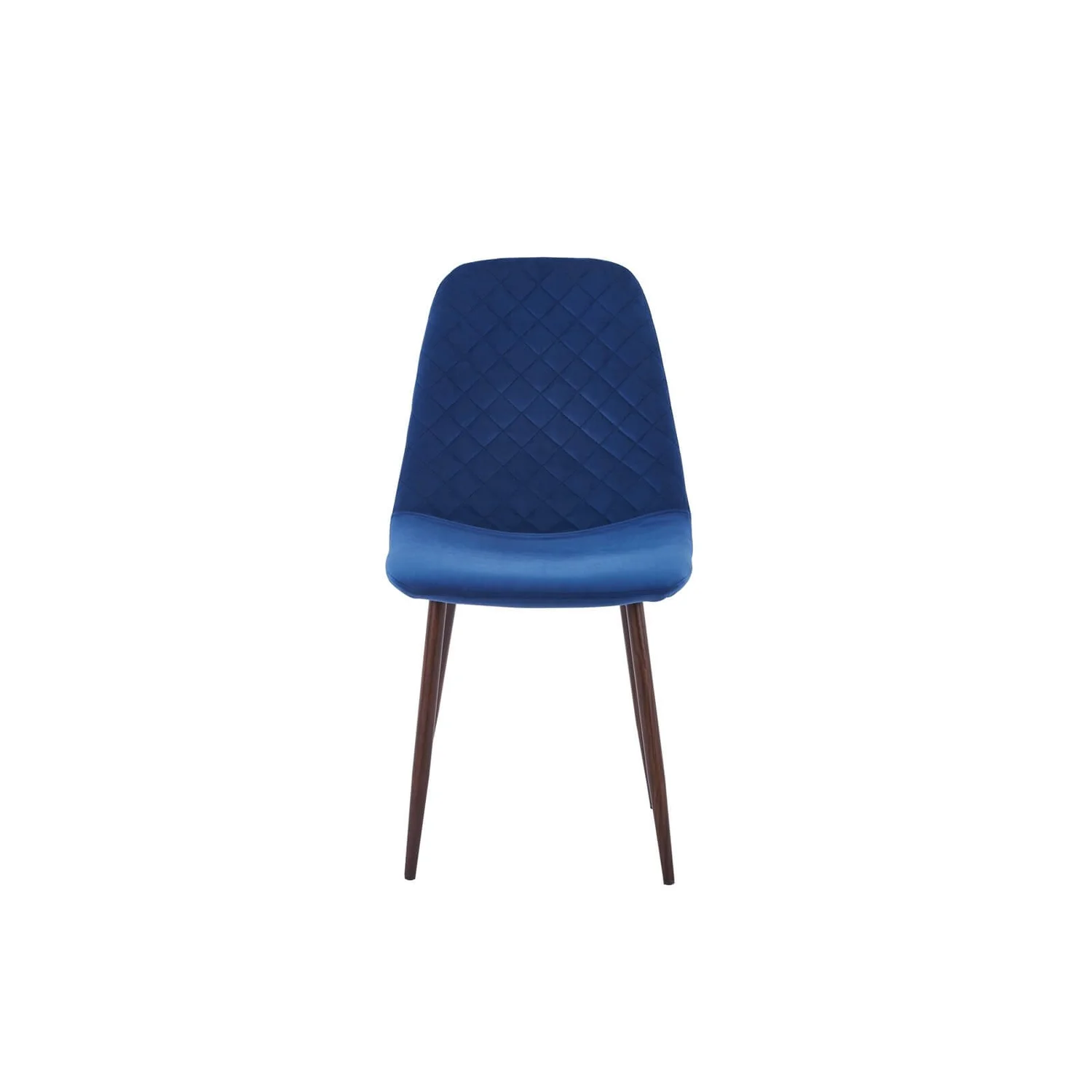 Perth Velvet Diamond Back Dining Chair - Set Of 2 - Navy 2 Perth Velvet Diamond Back Dining Chair - Set Of 2 - Navy - Image 2