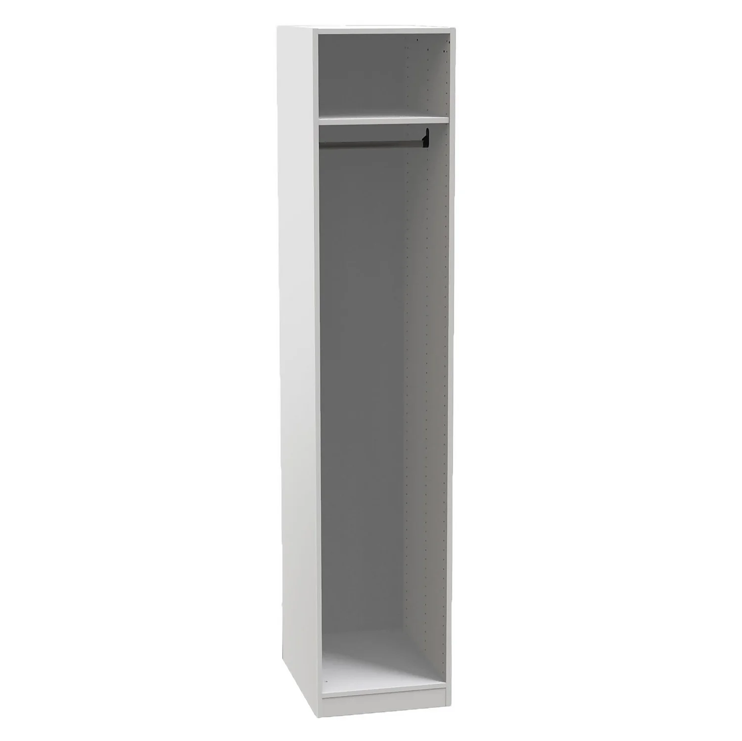 Fitted Bedroom Shaker Single Wardrobe - White 2 Fitted Bedroom Shaker Single Wardrobe - White - Image 2