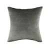 None Folded Velvet Cushion - Grey