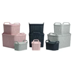 Small Urban Storage Basket With Lid - Graphite 7 Small Urban Storage Basket With Lid - Graphite -Curver Shop 12837349 3344960190120604