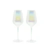 None Large Lustre Wine Glasses - Set Of 2