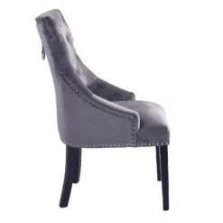 Annabelle Velvet Dining Chairs - Set Of 2 - Grey -Curver Shop 12838750 1234904215157610