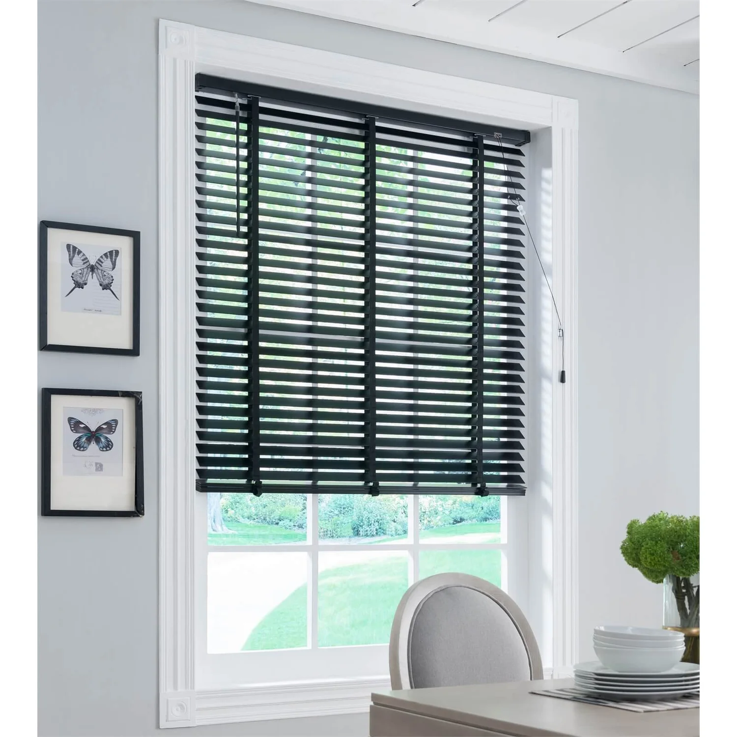50mm Wood Venetian Blind - Black - 120x160cm 3 50mm Wood Venetian Blind - Black - 120x160cm - Image 3
