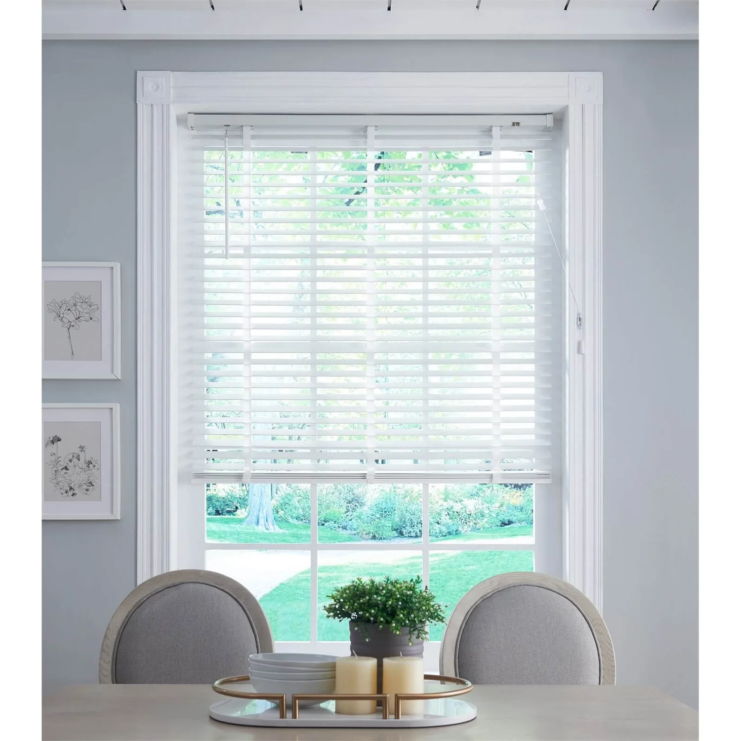 50mm Wood Venetian Blind - White - 170x160cm 2 50mm Wood Venetian Blind - White - 170x160cm - Image 2