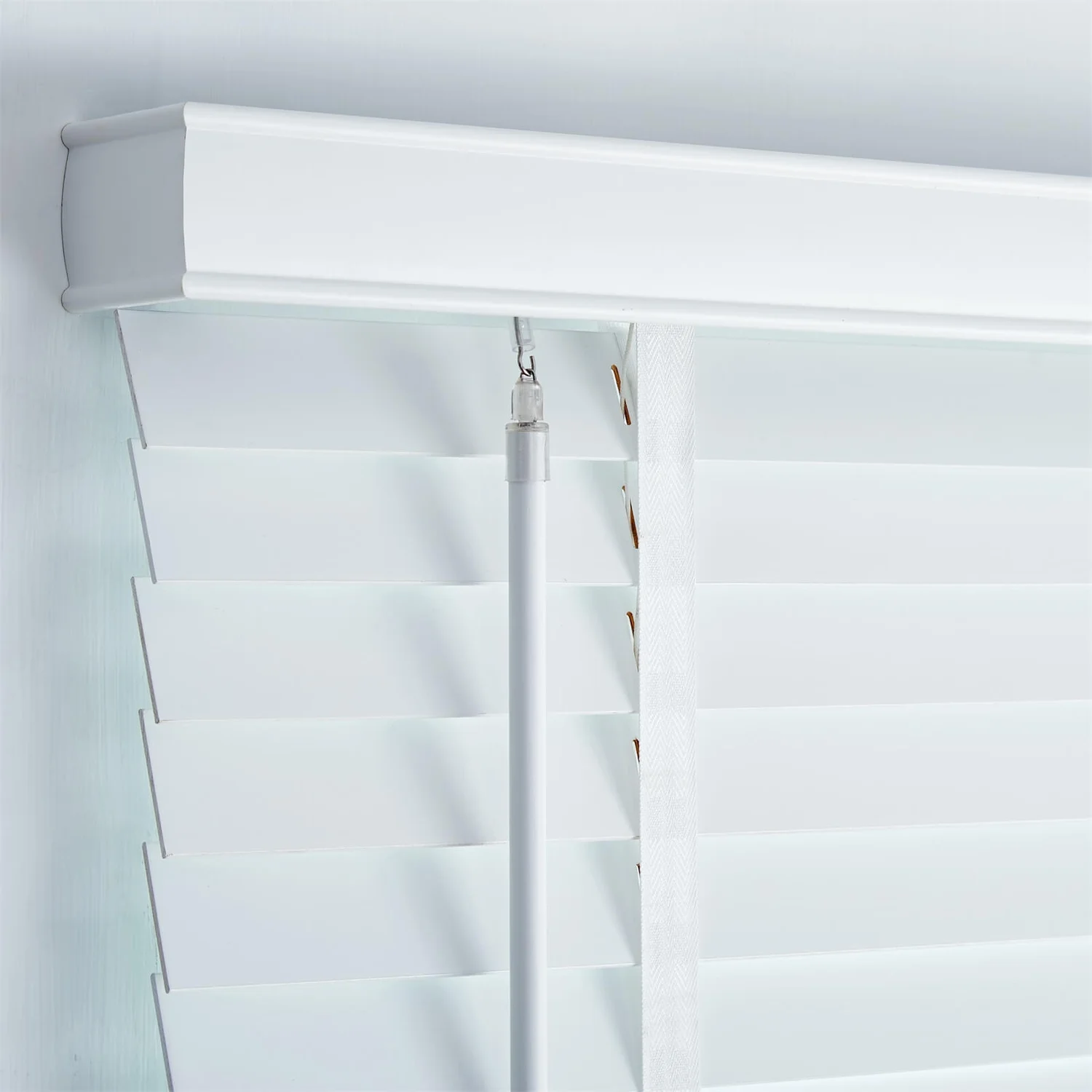 50mm Wood Venetian Blind - White - 170x160cm 5 50mm Wood Venetian Blind - White - 170x160cm - Image 5