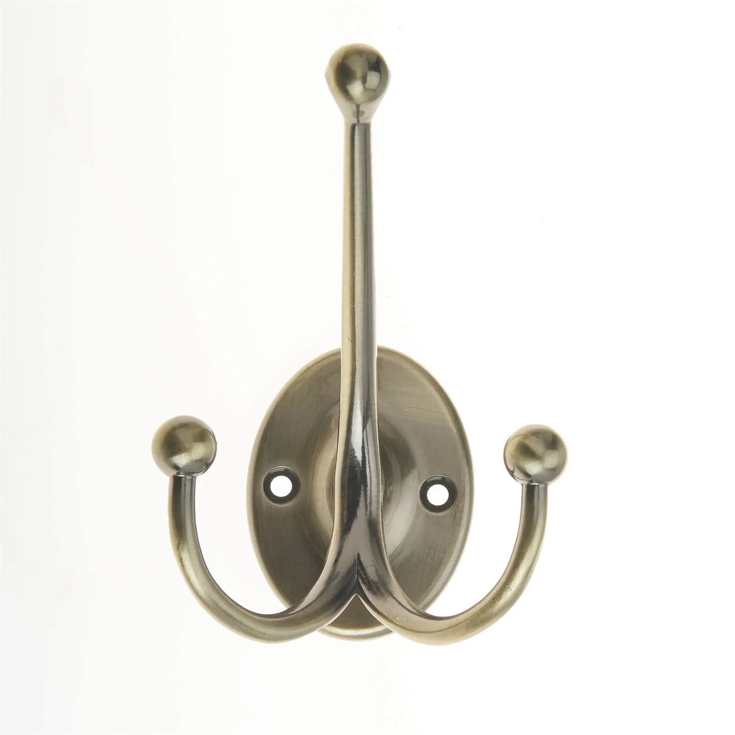 Oval Tri Hook - Antique Brass 2 Oval Tri Hook - Antique Brass - Image 2