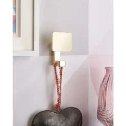 Square Back Hook - Brushed Brass -Curver Shop 12839152 1444995166088883