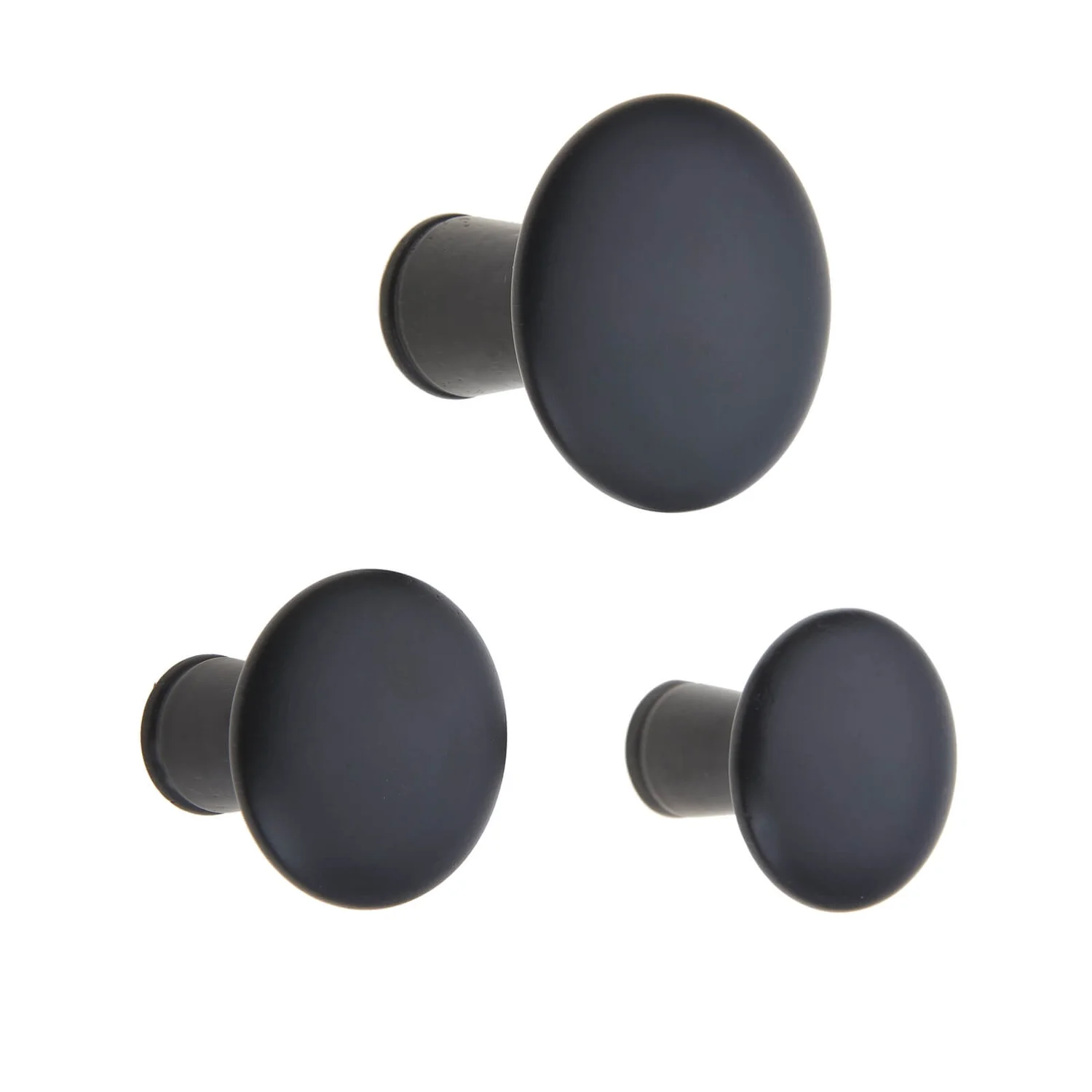Wood Dots Hook Set - Black 1 Wood Dots Hook Set - Black