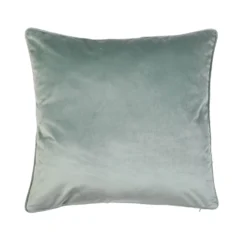 None Large Plain Velvet Cushion - Sage Green - 58x58cm