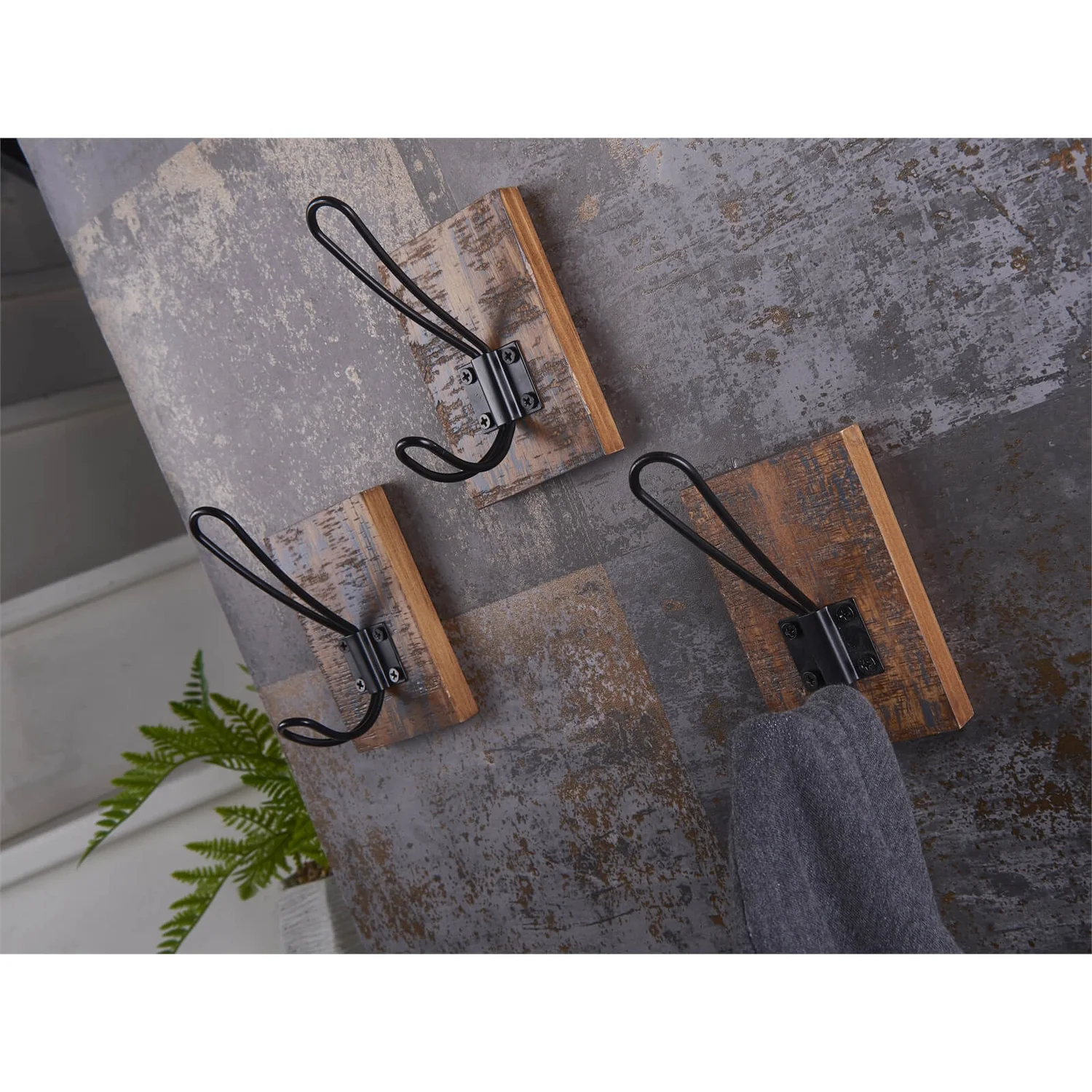 Black Wire Hook On Antique Board - 3 Pack 3 Black Wire Hook On Antique Board - 3 Pack - Image 3