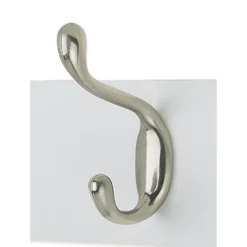 4 Coat Satin Nickel Hooks On White Shelf Combo -Curver Shop 12839422 1564847724997422