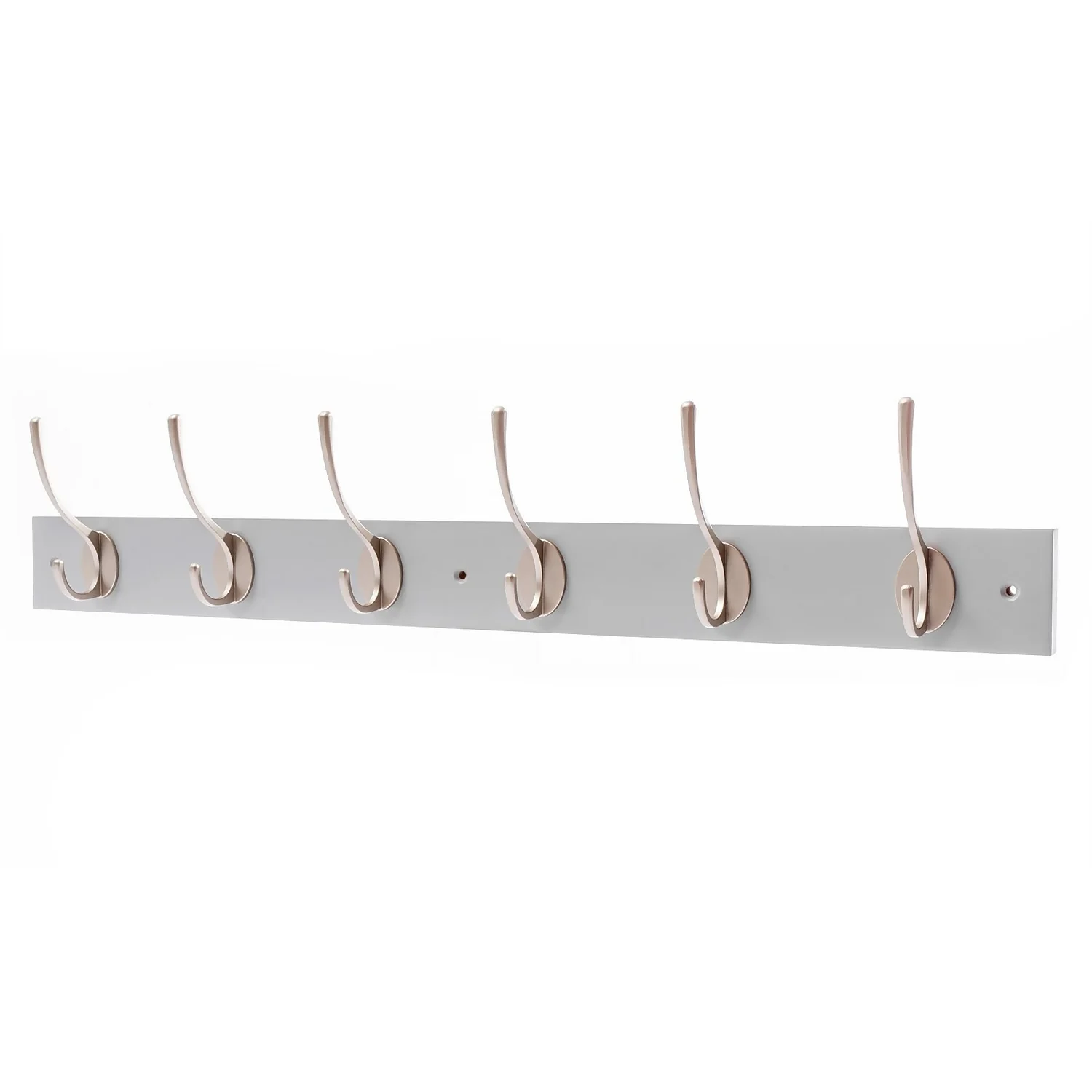 6 Victorian Satin Nickel Hooks On Dove Bloc Board 1 6 Victorian Satin Nickel Hooks On Dove Bloc Board
