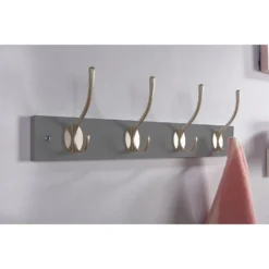 4 Victorian Satin Nickel Hooks On Slate Grey Bloc Board 7 4 Victorian Satin Nickel Hooks On Slate Grey Bloc Board -Curver Shop 12839547 6224845862002801