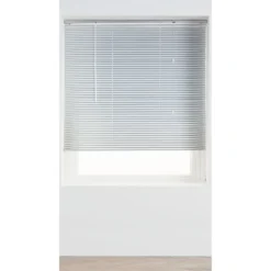 Silver Aluminium 25mm Venetian Blind - 120cm