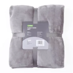 Fleece Throw - Grey - 120x150cm