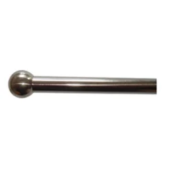 Extendable Decorative Curtain Pole & Brushed Chrome Ball - 1.2-2.2m