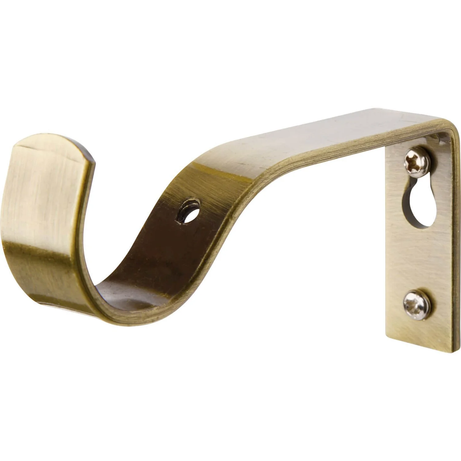 Harrison Drape Antique Brass Fixed Bracket 1 Harrison Drape Antique Brass Fixed Bracket