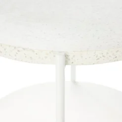 Solna Terrazo Side Table - White -Curver Shop 12876028 7984886270428389