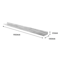 Flexi Storage Decorative Shelving Photo Shelf Grey Oak 900x35x100mm -Curver Shop 12878517 1274976461911000