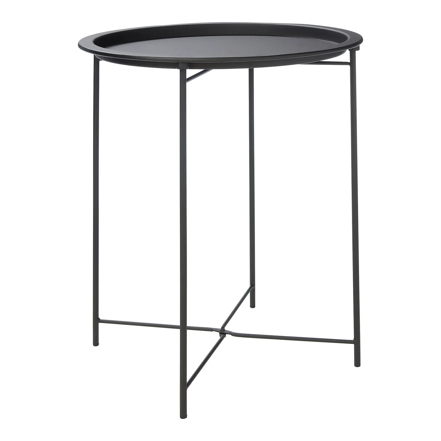 Metal Folding Side Table - Black 1 Metal Folding Side Table - Black