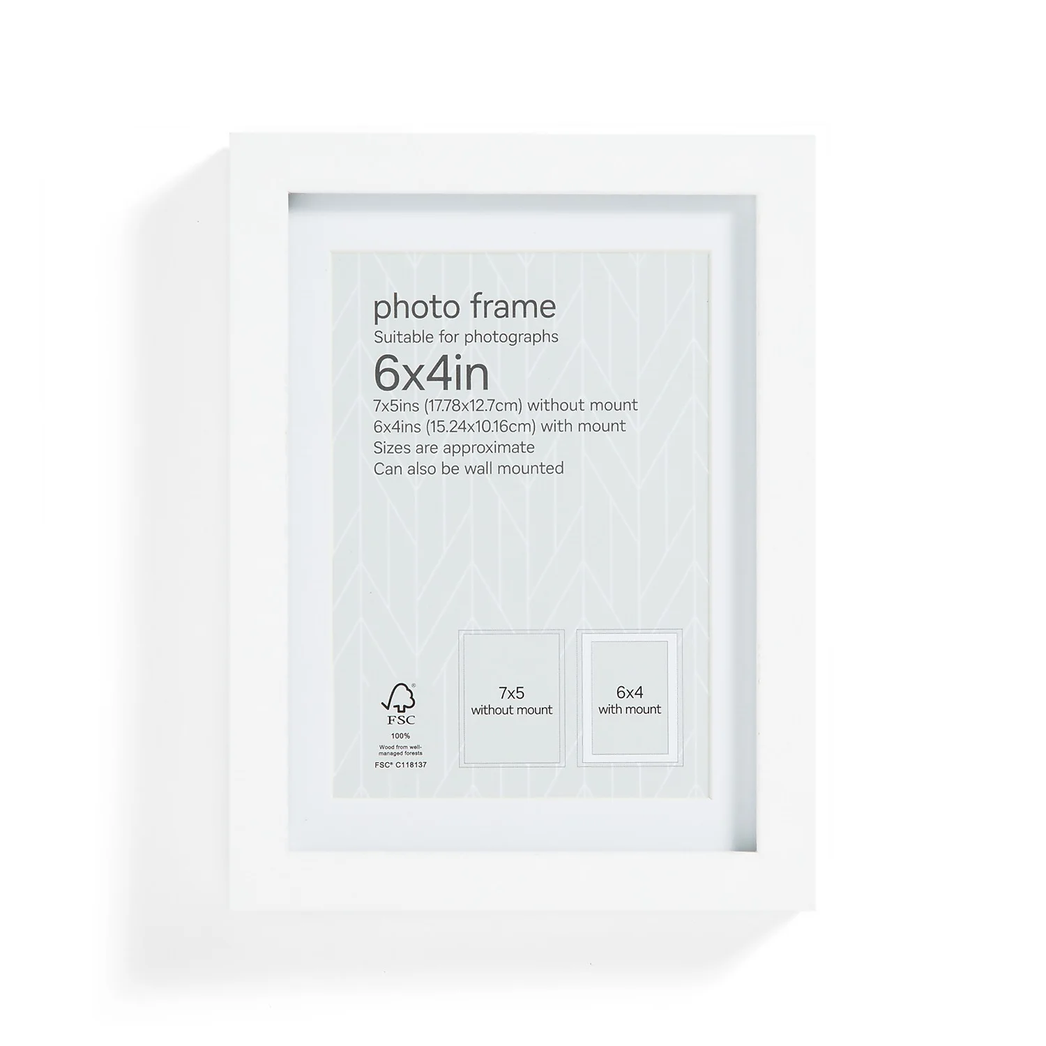 Box Photo Frame - 6x4" - White 4 Box Photo Frame - 6x4" - White - Image 4